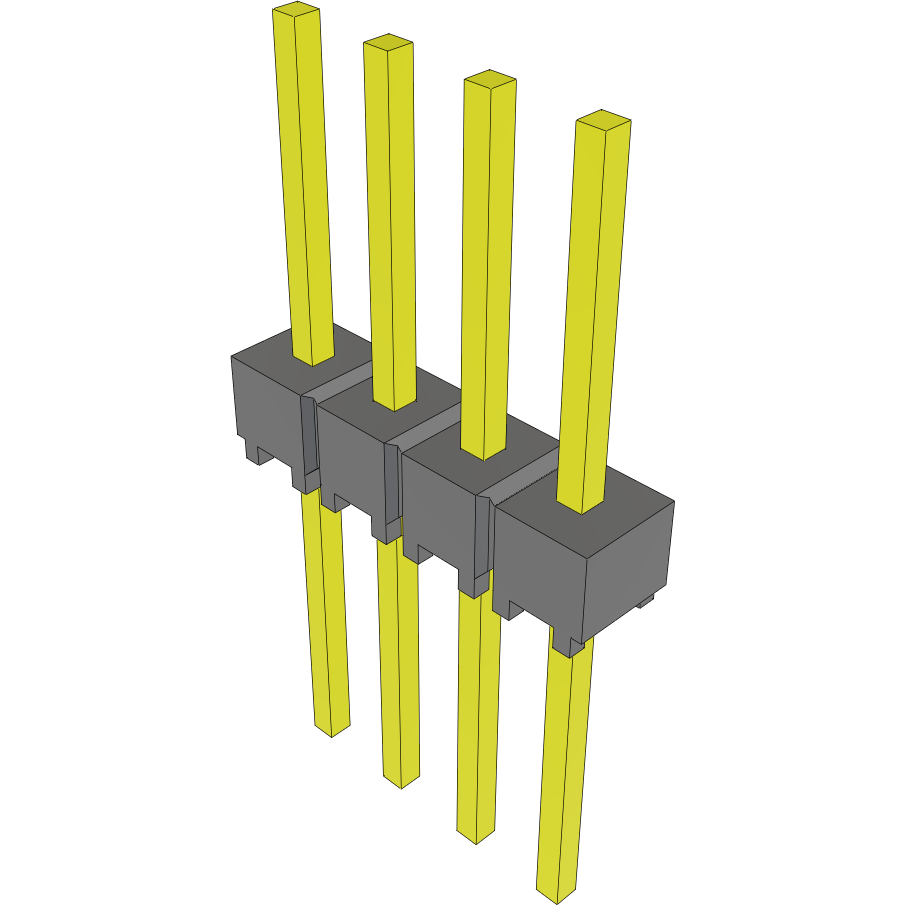 Samtec-MTSW-104-09-T-S-300 Steckverbinderleisten und Leiterplattenbuchsen Conn Unshrouded Header HDR 4 POS 2.54mm Solder ST Top Entry Thru-Hole Bulk