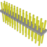 Conn Unshrouded Header HDR 28 POS 2.54mm Solder ST Top Entry Thru-Hole Bulk