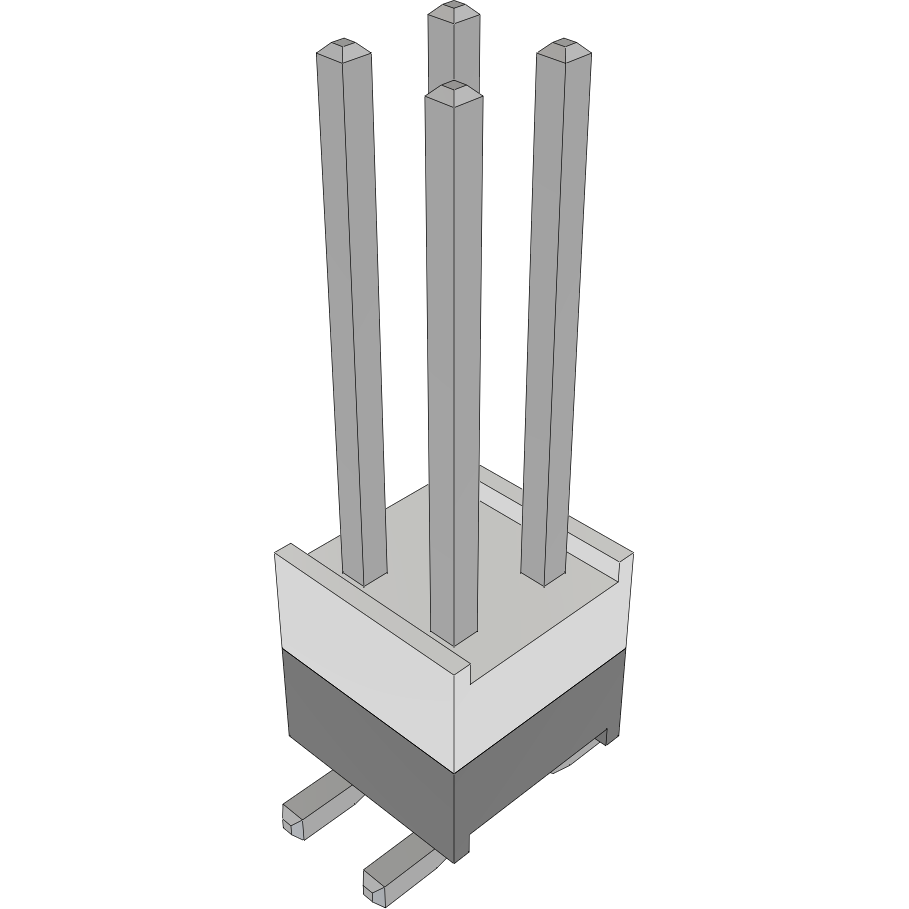 Samtec-HW-02-09-T-D-250-SM Steckverbinderleisten und Leiterplattenbuchsen Conn Board Stacker HDR 4 POS 2.54mm Solder ST Top Entry SMD Bulk