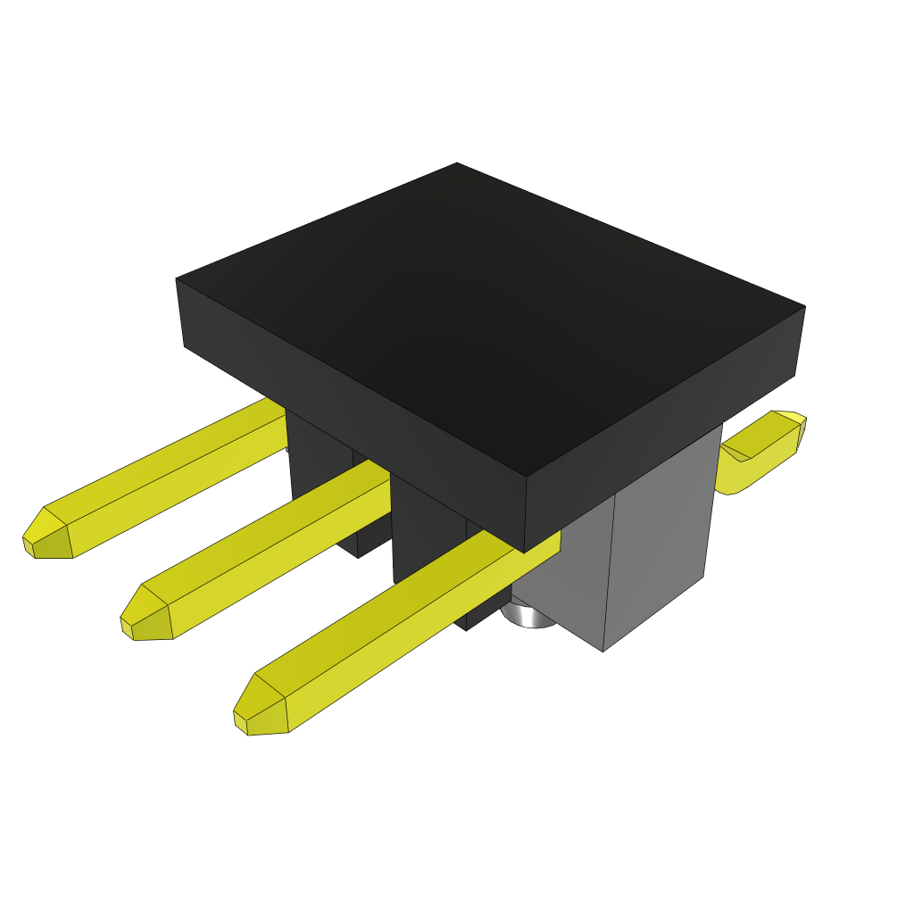 Samtec-TSM-103-01-SM-SH-A-P-TR Embases de raccordement et réceptacles PCB Conn Unshrouded Header HDR 3 POS 2.54mm Solder RA Side Entry SMD T/R