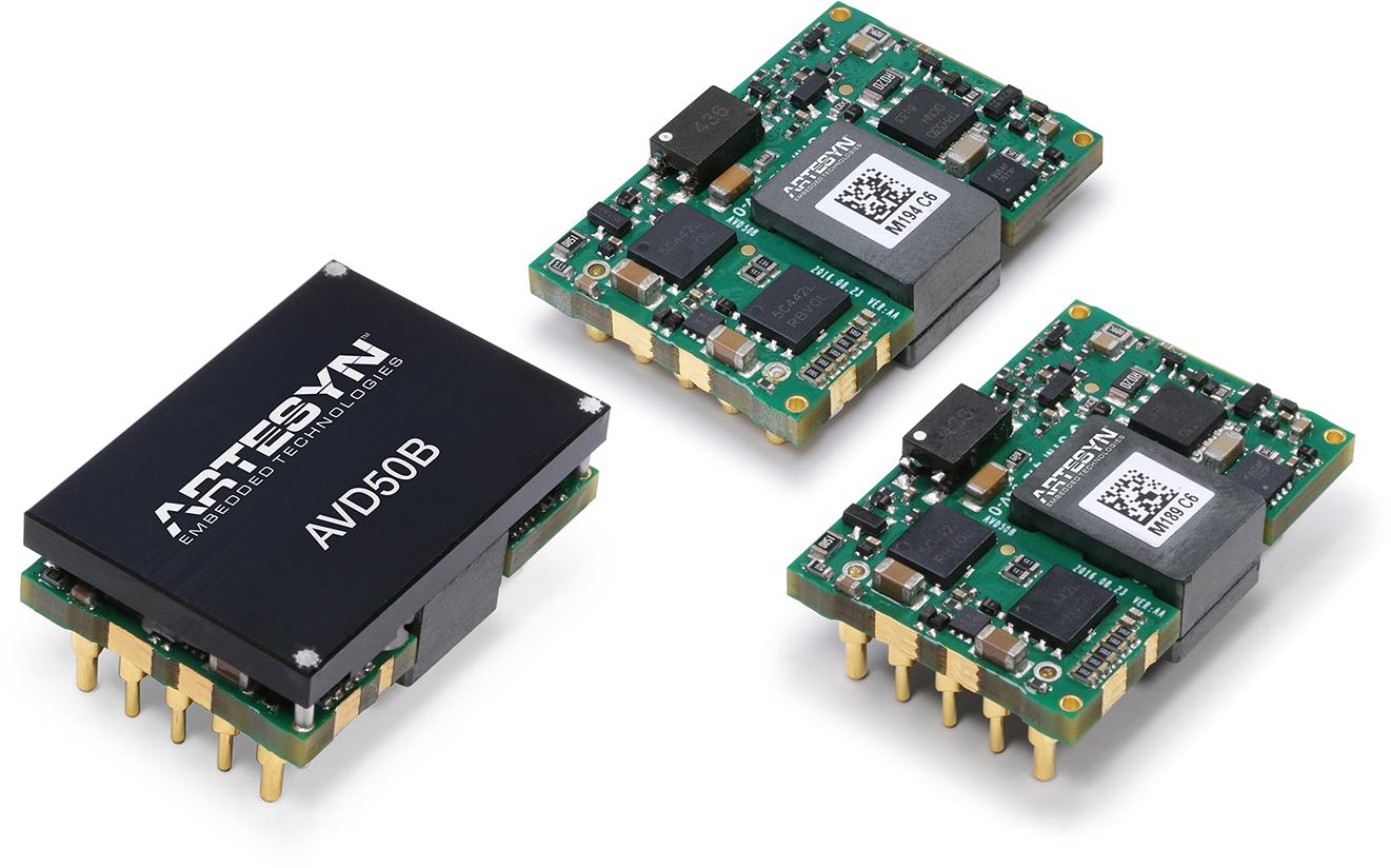 Artesyn / Advanced Energy-AVD50B-48S3V3-6L Convertitore da DC a DC e modulo di regolazione della commutazione Module DC-DC 1-OUT 3.3V 15A 50W 8-Pin 1/16-Brick