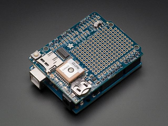 Adafruit Industries-Ultimate GPS Logger Shield | 1272 Development Kits and Tools GPS Receiver Shield Board