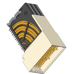 AirMax VSe Backplane Connectors, 5-Pair, 90 -position, 2mm pitch, 6 column, 4 Walls, Right Angle Header, small press-fit, 2 side plating