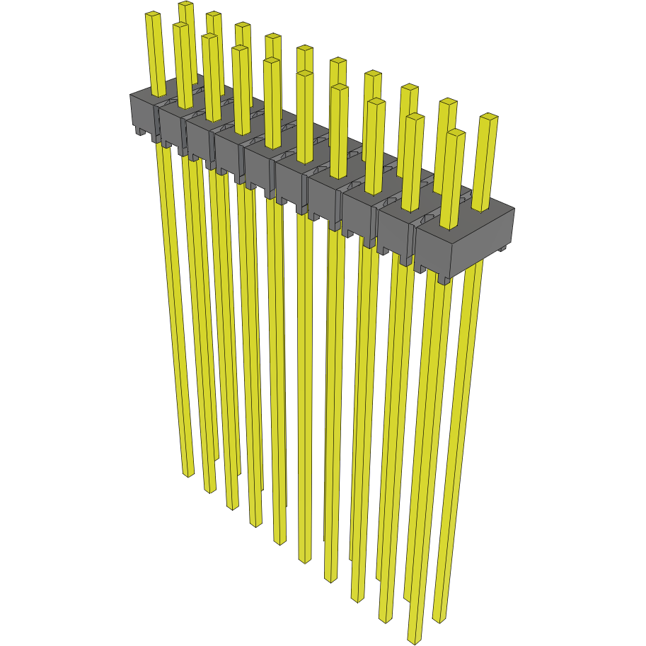 Samtec-MTSW-110-21-G-D-200 Steckverbinderleisten und Leiterplattenbuchsen Conn Unshrouded Header HDR 20 POS 2.54mm Solder ST Top Entry Thru-Hole Bulk