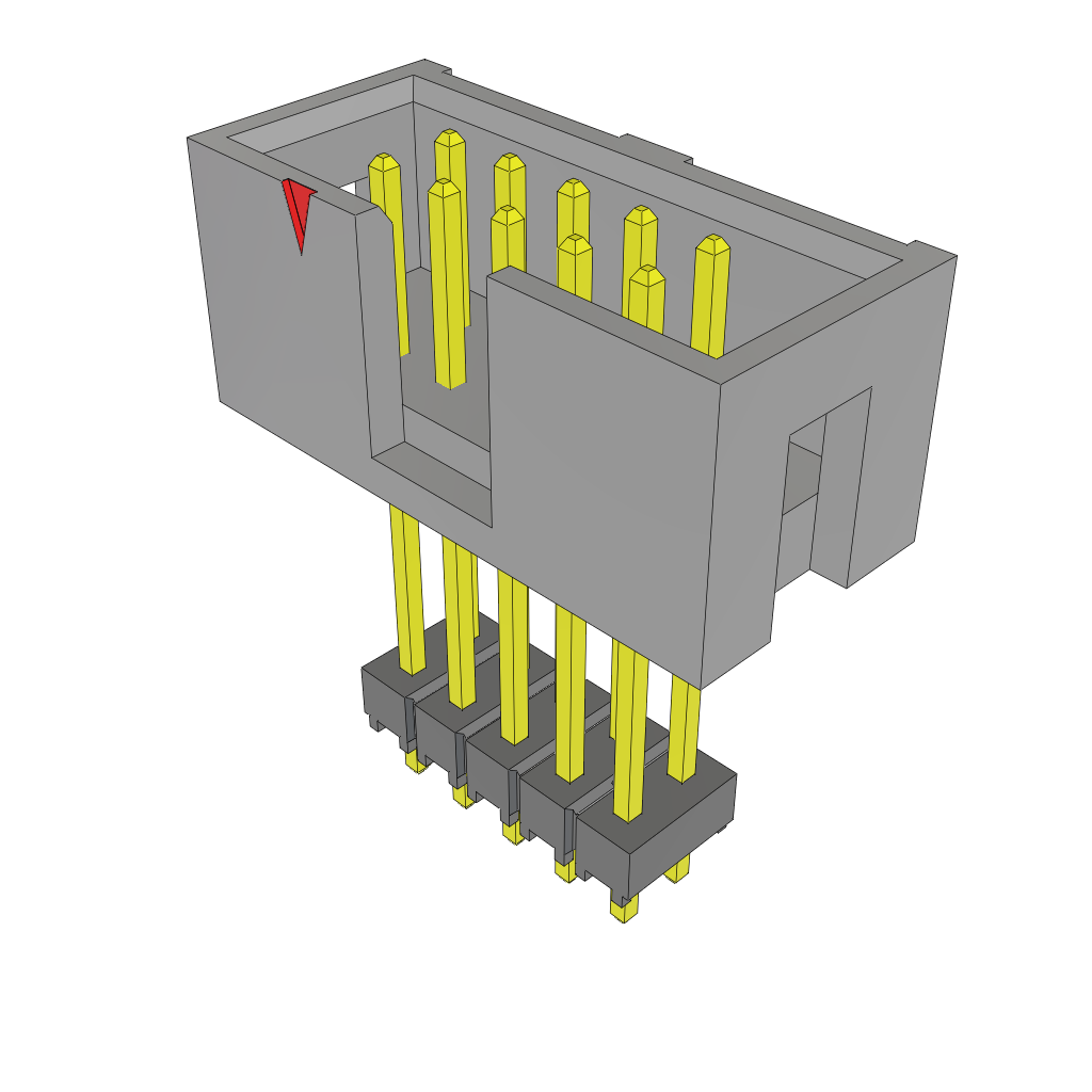 Samtec-ZST-105-04-L-D-840 Steckverbinderleisten und Leiterplattenbuchsen Conn Elevated Shrouded Header HDR 10 POS 2.54mm Solder ST Thru-Hole Bulk