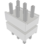 Conn Board Stacker HDR 6 POS 2.54mm Solder ST Top Entry Thru-Hole Bulk