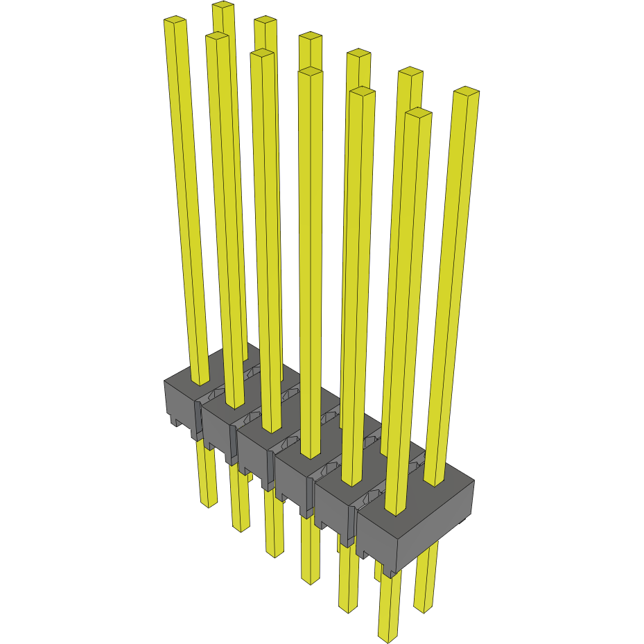 Samtec-MTSW-106-12-G-D-710 Connector Headers and PCB Receptacles Conn Unshrouded Header HDR 12 POS 2.54mm Solder ST Top Entry Thru-Hole Bulk