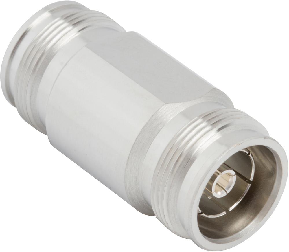 Amphenol RF-AD-4310J4310J-1 Connector RF Conn 4.3/10 Adapter 0Hz to 6GHz 50Ohm ST F/F Silver