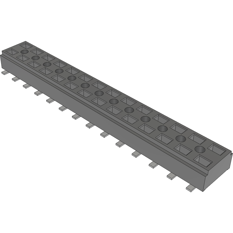 Samtec-CLT-114-02-S-D-BE-A Steckverbinderleisten und Leiterplattenbuchsen Conn Socket Strip SKT 28 POS 2mm Solder ST Bottom Entry SMD TIGER CLAW™ Tube