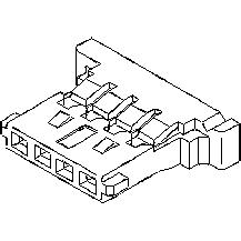 Molex-0511460500 Einzeladersteckverbinder, Gehäuse Conn Housing RCP 5 POS 1.25mm Crimp ST Cable Mount Natural PanelMate™ Bag