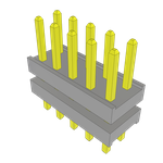 Conn Board Stacker HDR 10 POS 2mm Solder ST Top Entry Thru-Hole Bulk