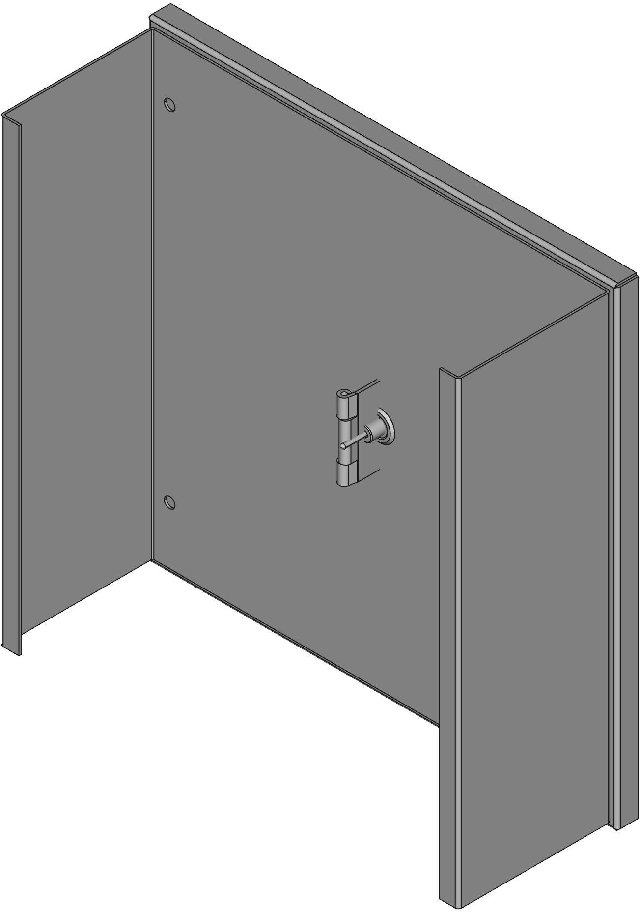 Hammond Manufacturing-N1J12124 Kästen, Gehäuse und Gestelle Type 1 Mild Steel Small Wallmount Enclosure