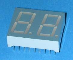 Everlight Electronics-D511SURWA/S530-A3 Display LED segmentati Displays Panel 2DIGIT 16LED Hyper Red CC 18-Pin DIP Module