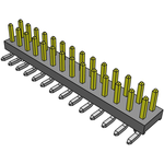 Conn Unshrouded Header HDR 28 POS 2mm Solder ST Top Entry SMD Tube