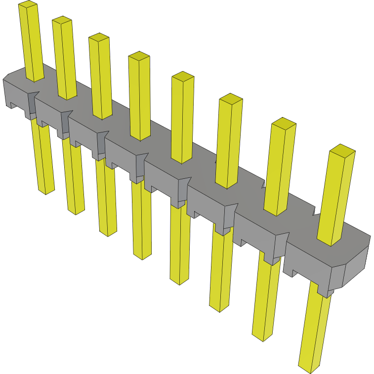 Samtec-MTLW-108-07-G-S-155 Steckverbinderleisten und Leiterplattenbuchsen Conn Unshrouded Header HDR 8 POS 2.54mm Solder ST Top Entry Thru-Hole Bulk