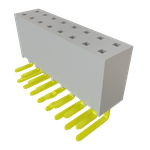Conn Socket Strip SKT 16 POS 2.54mm Solder RA Side Entry Thru-Hole Layer