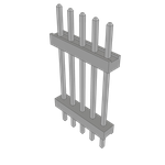 Conn Board Stacker HDR 5 POS 2mm Solder ST Top Entry Thru-Hole Bulk