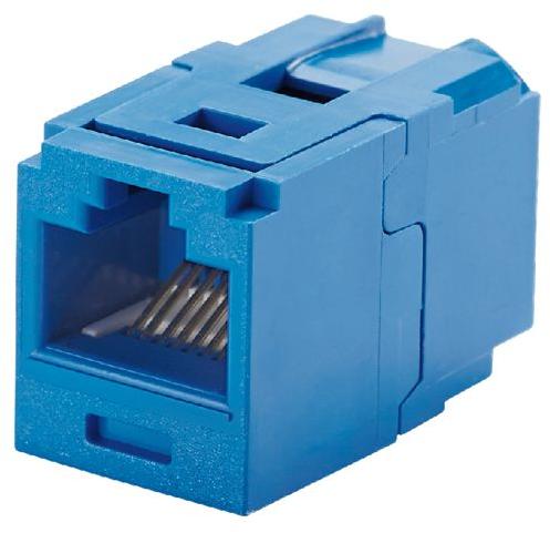 Panduit-CC6X88BU Steckverbinder, Telefon und Telekommunikation Category6A, RJ45, 8-position, 8-wire universal coupler module, blue.