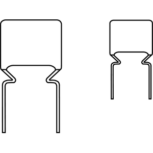 Vishay-BFC246816475 Capacitor Film Cap Film 4.7uF 250V PET 10%( 26 X 14.9 X 28mm) Radial 22.5mm 105°C Loose
