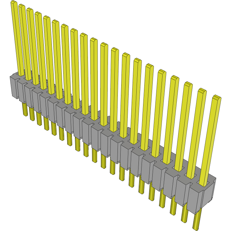 Samtec-MTMS-120-54-G-S-335 Steckverbinderleisten und Leiterplattenbuchsen Conn Unshrouded Header HDR 20 POS 1.27mm Solder ST Top Entry Thru-Hole Tube