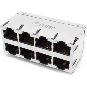 Pulse Electronics-JX20-0206NL Connector Telephone and Telecom Conn RJ-45 RCP 64 POS 1.27mm Solder RA Thru-Hole 64 Terminal 8 Port