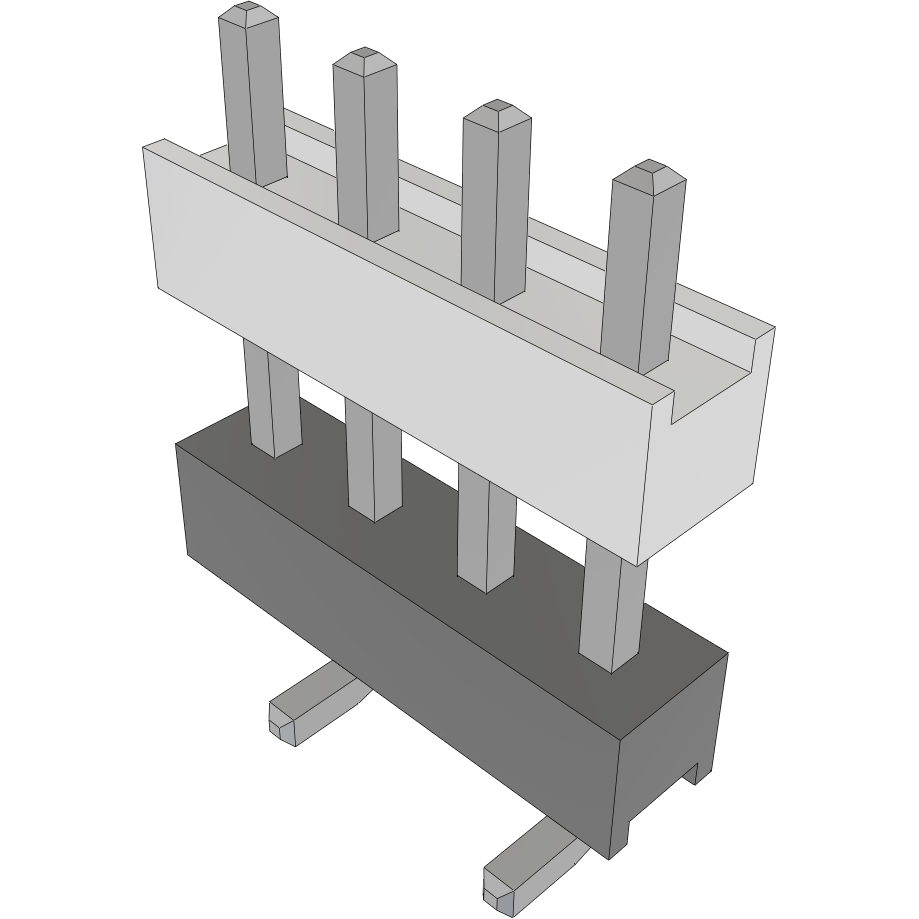 Samtec-HW-04-08-T-S-375-SM Steckverbinderleisten und Leiterplattenbuchsen Conn Board Stacker HDR 4 POS 2.54mm Solder ST Top Entry SMD Layer
