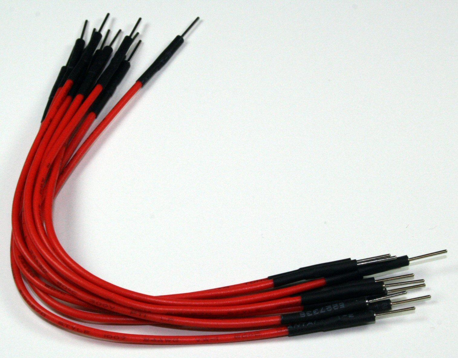 Twin Industries-TW-MP-10 Juegos de componentes Prototyping Wires With Male To Male Machine Pin Ends For Rapid Prototyping, 10-Pack, Wires 10cm In Length