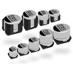 Cap Aluminum Polymer Hybrid 330uF 25VDC 20%( 8 X 10.5mm) SMD 0.027 Ohm 2A 4000h 125°C T/R Automotive AEC-Q200