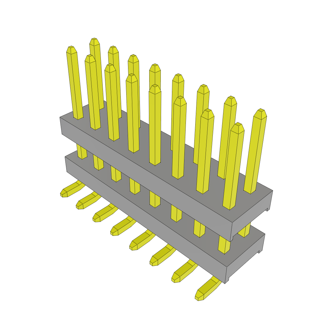 Samtec-TW-08-03-G-D-250-SM Steckverbinderleisten und Leiterplattenbuchsen Conn Board Stacker HDR 16 POS 2mm Solder ST Top Entry SMD Tube