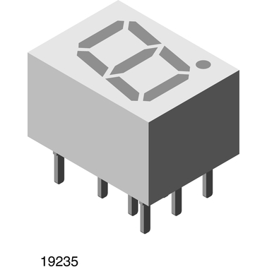Vishay-TDSL1150 LED-Anzeigen, segmentiert Display Segmented Module 1DIGIT 8LED Red CA 10-Pin DIP Module