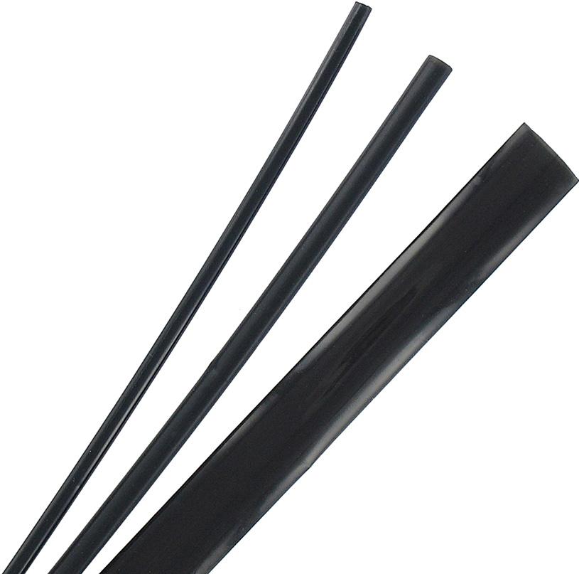 Qualtek Electronics-Q-150K-3/16-01-SS100M Thermo-rétraction Heat Shrink Tubing ST Polyvinylidene Fluoride Black Thin Spool