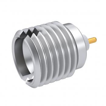 Radiall-R222561001 RF-Steckverbinder Conn SMP 0Hz to 40GHz 50Ohm Solder ST Thru-Hole RCP Gold Over Nickel