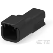 TE Connectivity-DTM04-2P-E004 Connector Discrete Wire Housing Conn Housing RCP 2 POS 4.19mm Crimp ST Cable Mount Black Package