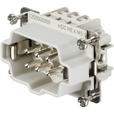 Weidmuller-1200000000 Conector rectangular Conn Rectangular M 6Signal/1Ground POS Screw ST Panel Mount