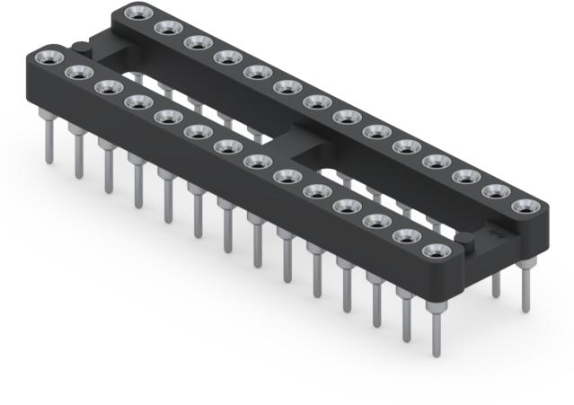 Mill-Max-110-44-328-41-001000 Steckverbinder, Buchsen Conn DIP Socket SKT 28 POS 2.54mm Solder ST Thru-Hole Tube