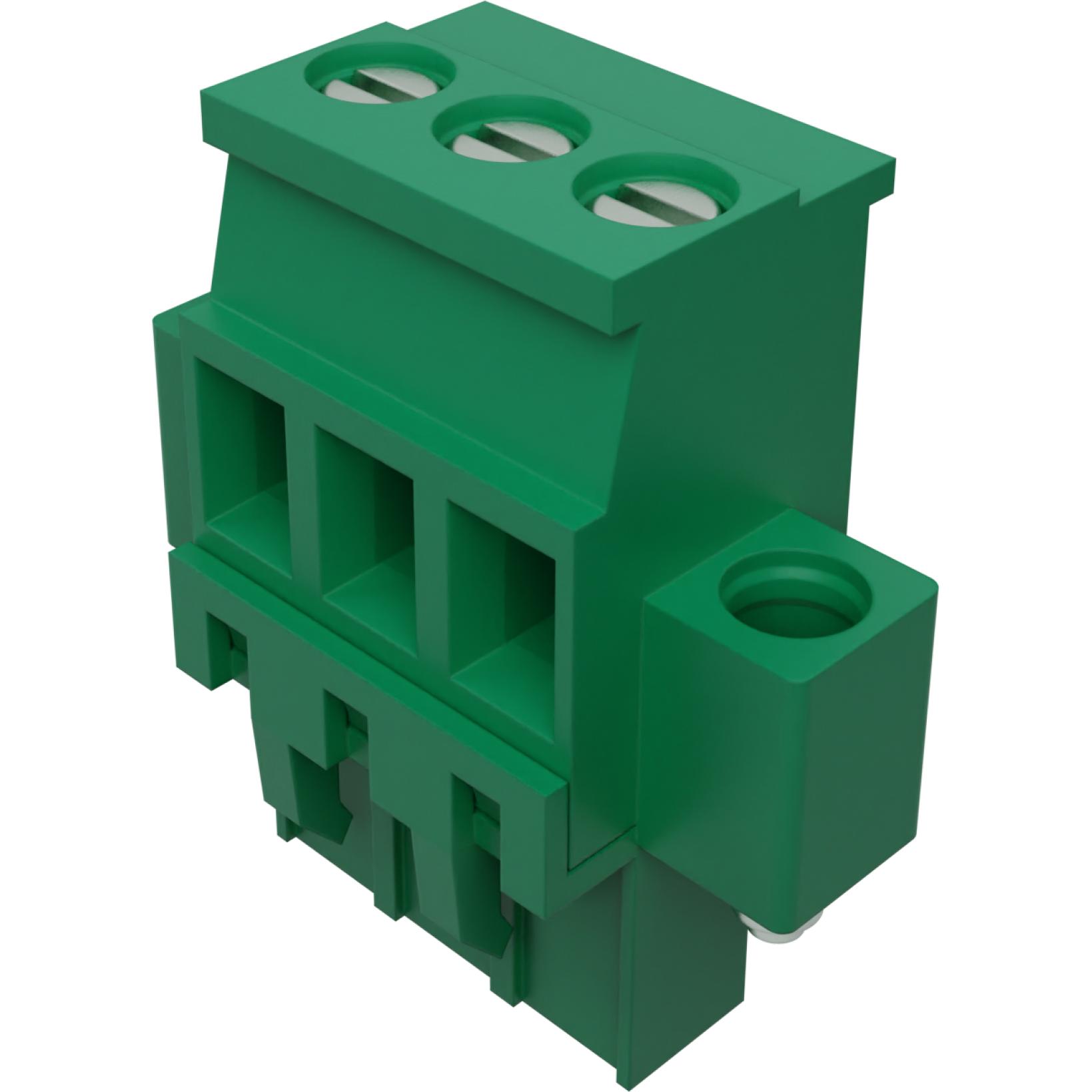 Molex-39527-8003 Steckverbinder, Klemmenblöcke Conn Eurostyle Block F 3 POS 5mm Screw ST Panel Mount 18A/Contact Eurostyle™