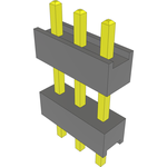Conn Board Stacker HDR 3 POS 2.54mm Solder ST Top Entry Thru-Hole Bulk