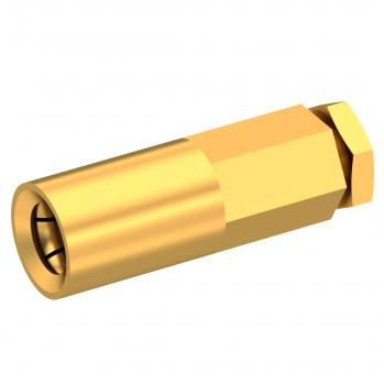 Radiall-7202-1542-010 Connettore RF Conn SSMB F 0Hz to 12.4GHz 50Ohm Solder ST Cable Mount Gold