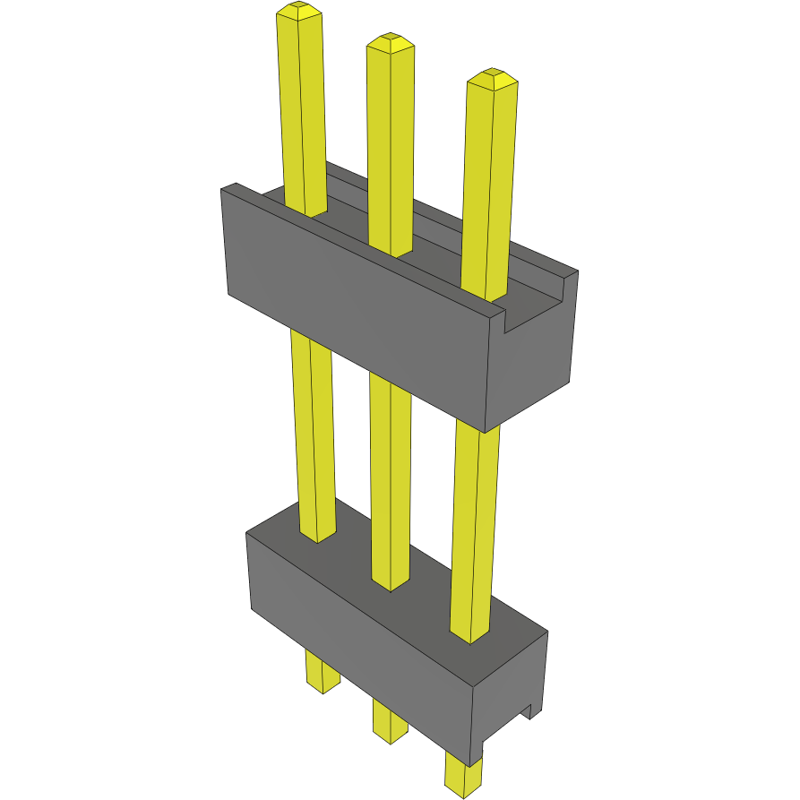 Samtec-DW-03-09-F-S-465 Steckverbinderleisten und Leiterplattenbuchsen Conn Board Stacker HDR 3 POS 2.54mm Solder ST Top Entry Thru-Hole Bulk