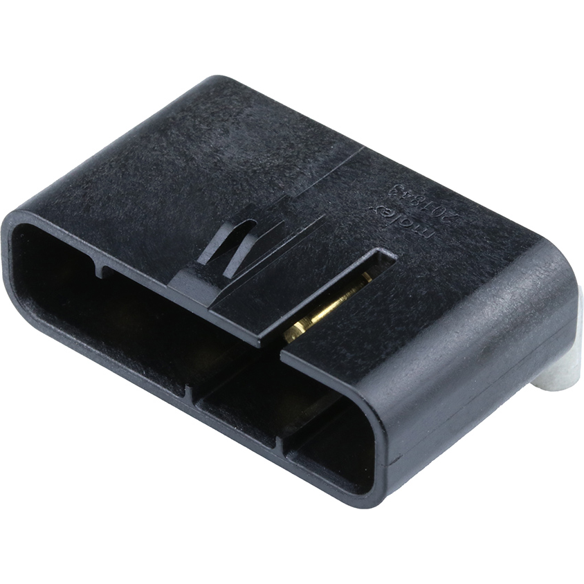 Molex-2018431040 连接器插头及 PCB 插座 Conn Shrouded Header (4 Sides) HDR 4 POS 7.4mm Solder RA Side Entry Thru-Hole MultiCat Tray