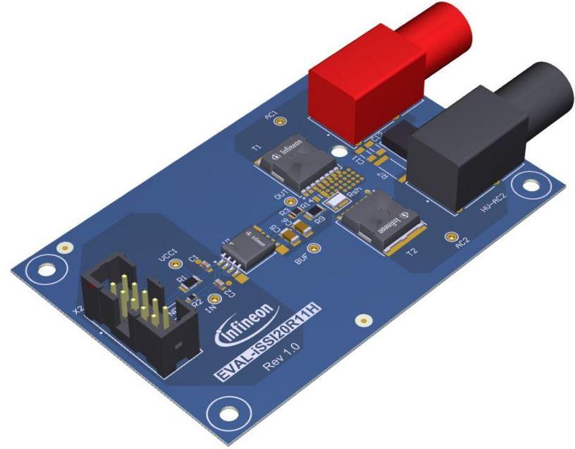 Infineon Technologies AG-EVALISSI20R11HTOBO1 Kit e strumenti di sviluppo IPT60R065S7/iSSI20R11H Digital Isolator/MOSFET Evaluation Board