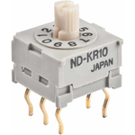 Switch DIP N.O./N.C. SP10T 10 Shaft 0.1A 5VDC PC Pins 20000Cycles 2.54mm Thru-Hole Tray