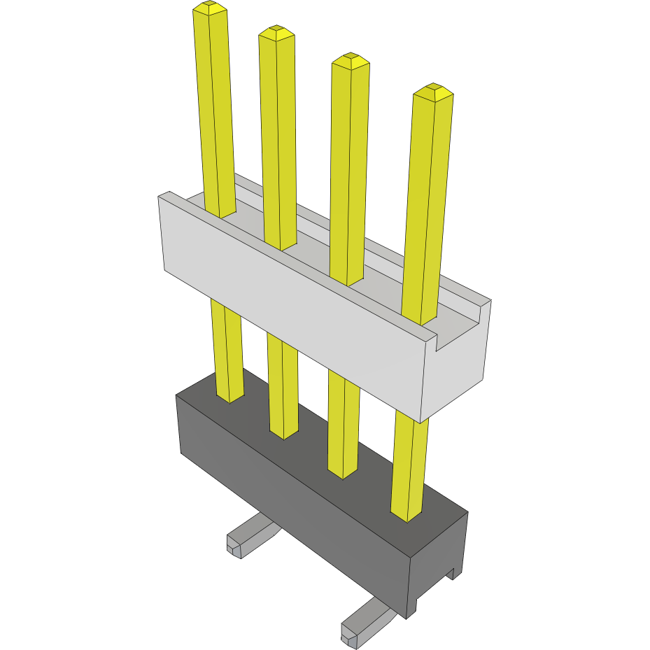 Samtec-HW-04-09-L-S-440-SM Steckverbinderleisten und Leiterplattenbuchsen Conn Board Stacker HDR 4 POS 2.54mm Solder ST Top Entry SMD Layer