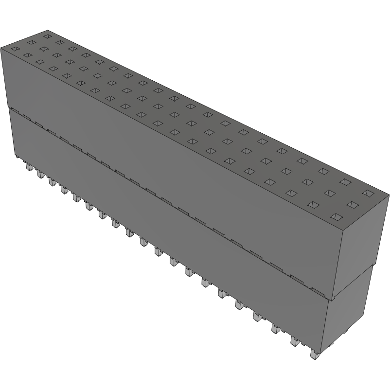 Samtec-ESQ-120-58-S-T Steckverbinderleisten und Leiterplattenbuchsen Conn Elevated Socket SKT 60 POS 2.54mm Solder ST Top Entry Thru-Hole Tube