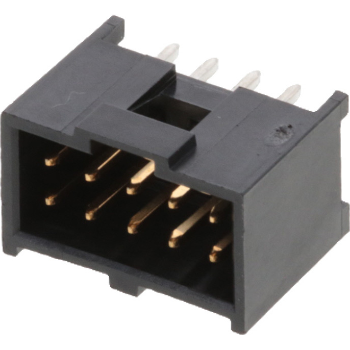 Molex-0901301210 Connector Headers and PCB Receptacles Conn Shrouded Header (4 Sides) HDR 10 POS 2.54mm Solder ST Top Entry Thru-Hole C-Grid III Tray