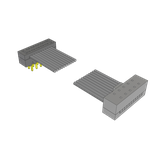 Cable Assembly 0.073m 28AWG 1mm 10 to 10 POS IDC Connector to IDC Connector F-M TIGER EYE™ Clamshell