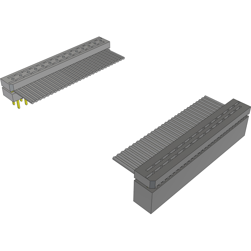 Samtec-IDMD-14-T-02.25-G Montaje de cables de cinta/plano Cable Assembly 0.057m 28AWG 1.27mm 28 to 28 POS IDC Connector to IDC Connector F-M Clamshell