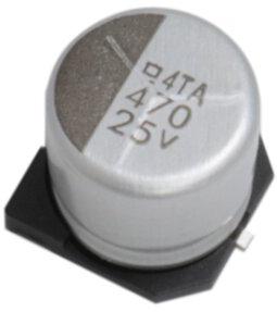 United Chemi Con-EMVA160ARA101MF55G Kondensator, Aluminium Cap Aluminum Lytic 100uF 16V 20% (6.3 X 5.2mm) SMD 0.07A 2000h 85°C T/R