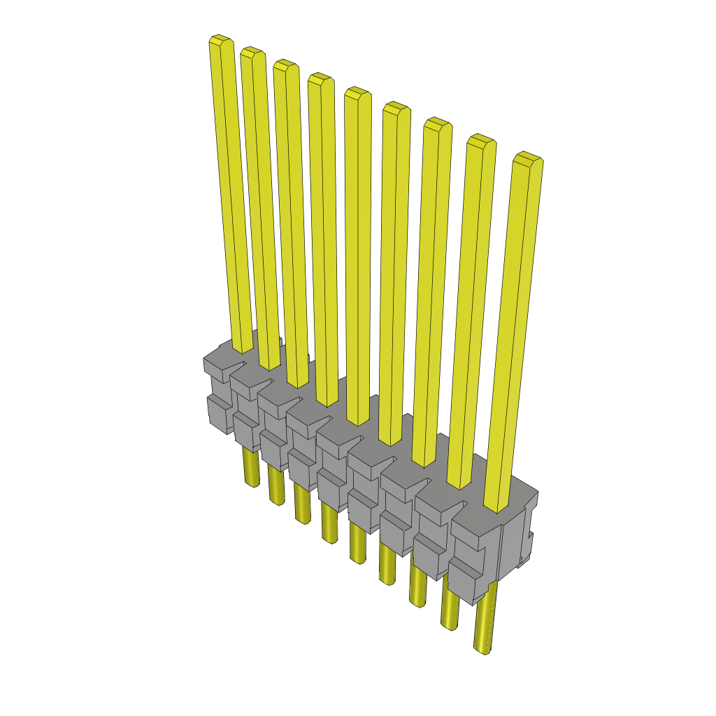 Samtec-TMS-109-55-G-S Steckverbinderleisten und Leiterplattenbuchsen Conn Unshrouded Header HDR 9 POS 1.27mm Solder ST Top Entry Thru-Hole Tube