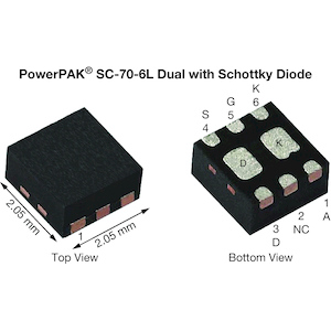 Vishay-SIA811ADJ-T1-GE3 MOSFETs Trans MOSFET P-CH 20V 4.5A 6-Pin PowerPAK SC-70 T/R